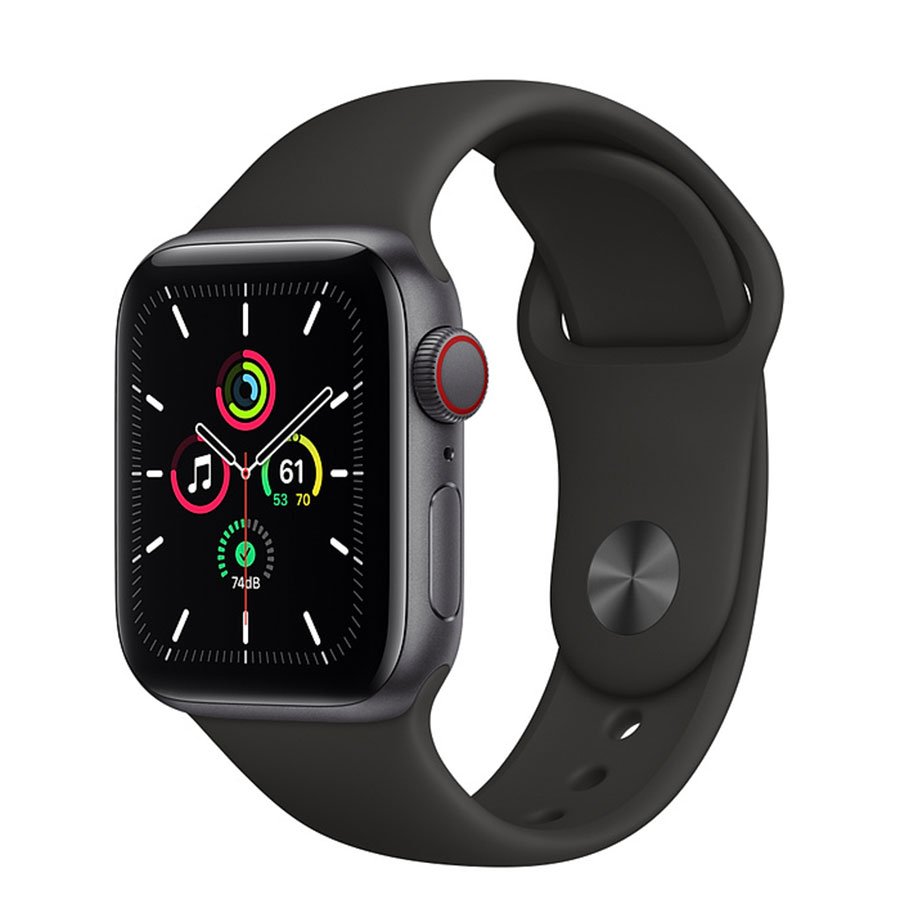 Apple Watch SE, boîtier en aluminium gris sidéral – Bracelet Sport noir -  iConcept-dz